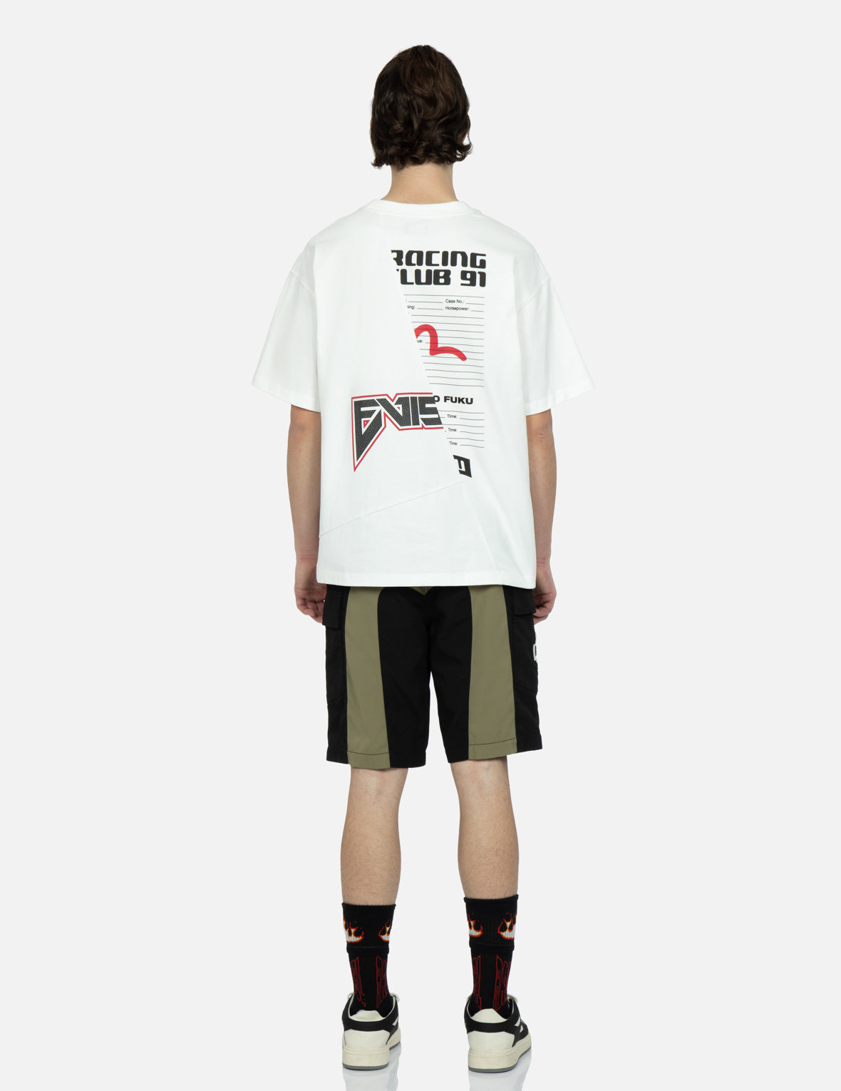 Multi-Logo and Graphic Print Patchwork T-Shirt