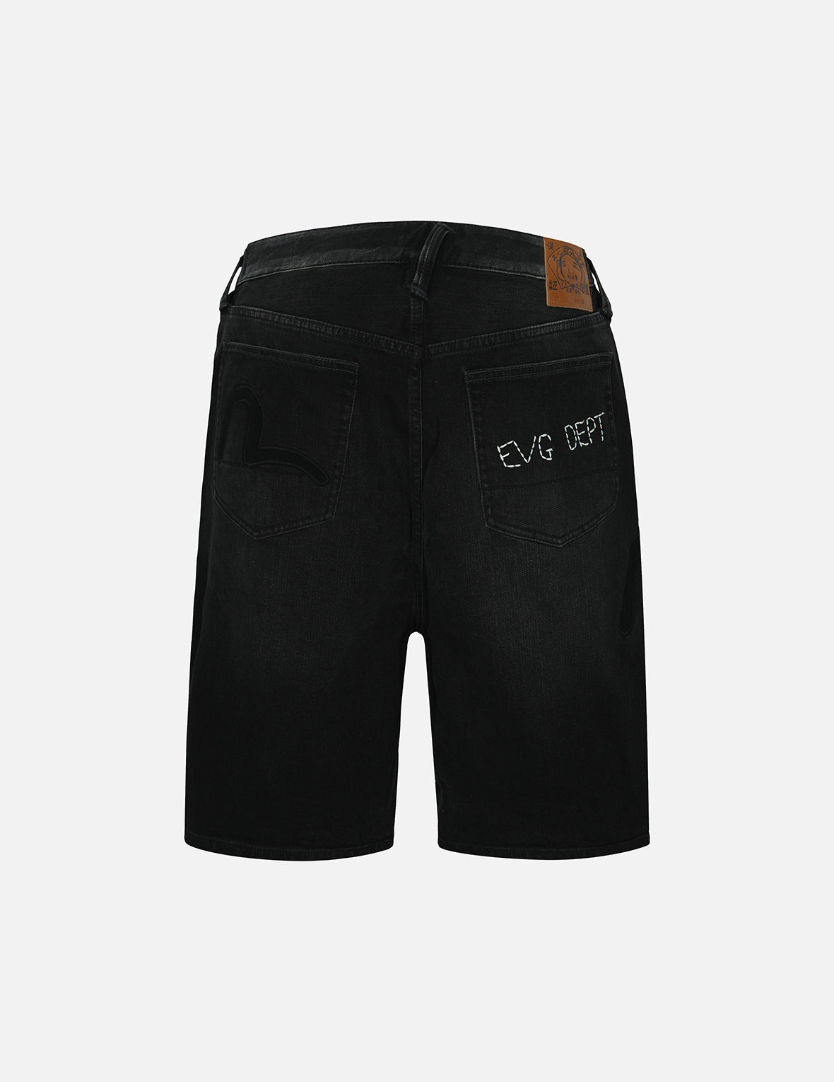 Seagull Appliqué Embroidery and Godhead Print
Relax Fit Denim Shorts