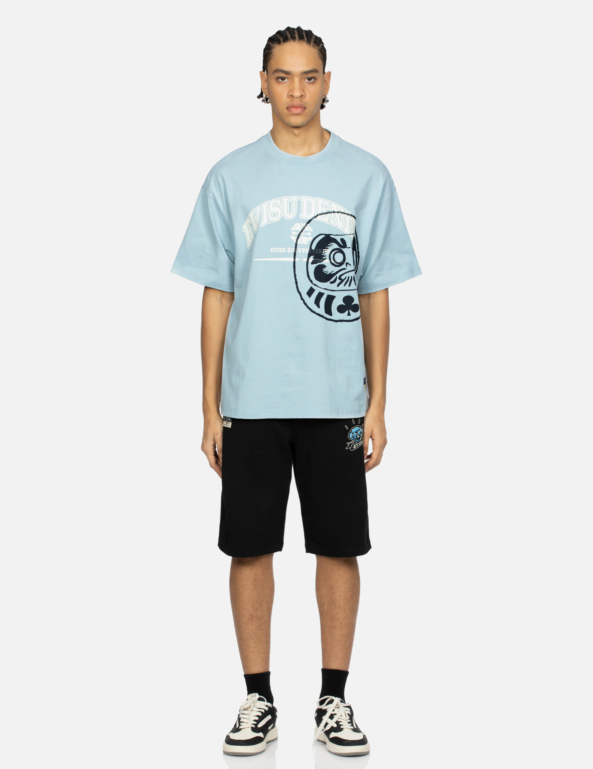 Gaming Daruma Daicock Print Regular Fit Sweat Shorts