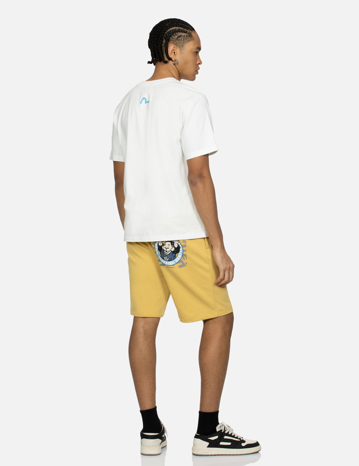 Playful Godhead Print Regular Fit Sweat Shorts