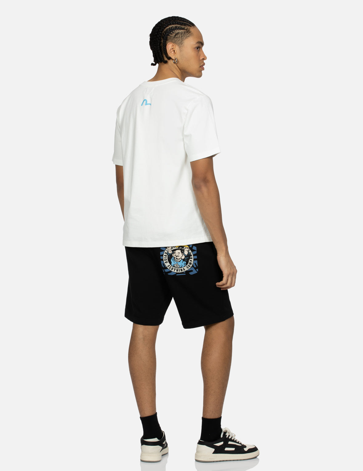 Playful Godhead Print Regular Fit Sweat Shorts