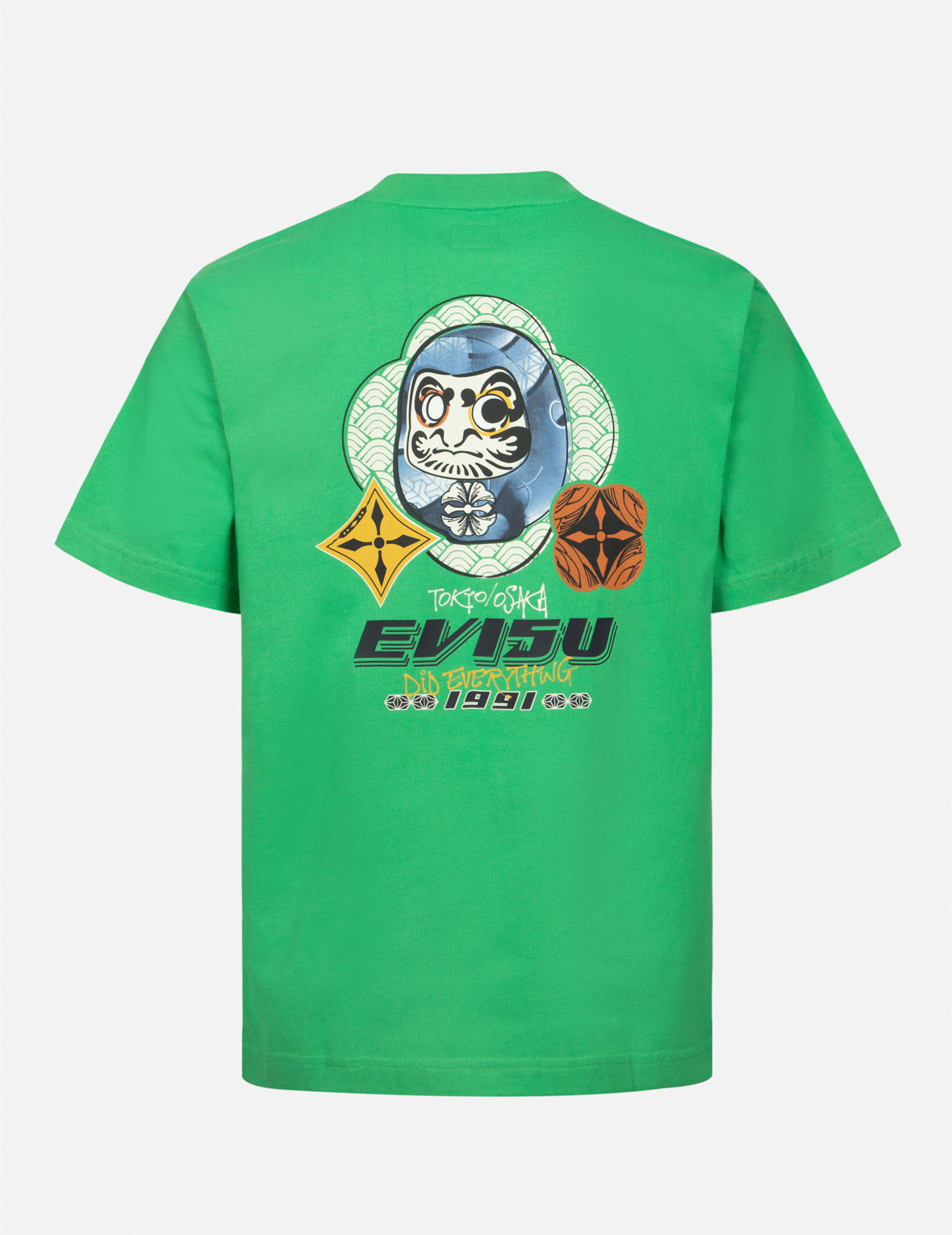 Hanafuda Daruma Print Regular Fit T-Shirt