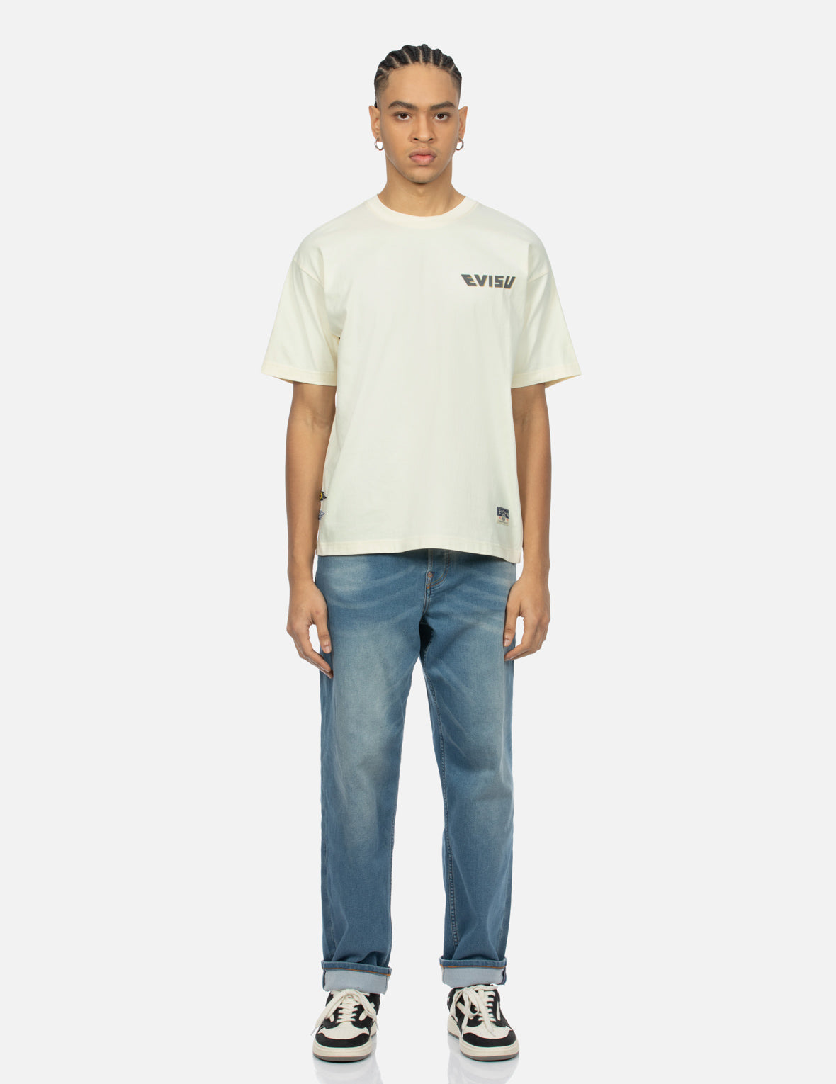 Logo and Ribbon Daicock Print Relax Fit T-shirt