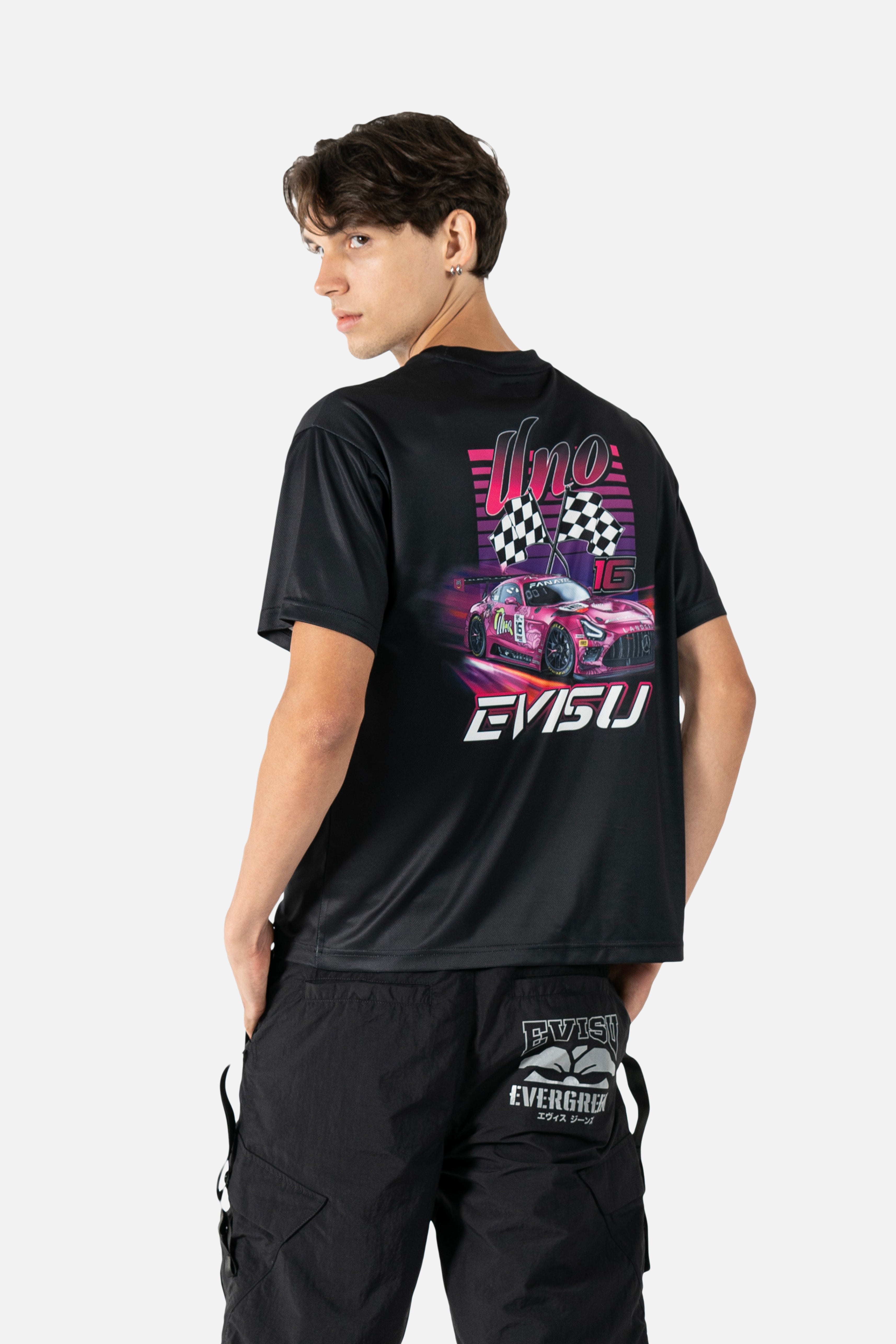 EVISU X UNO RACING 限量版寬版休閒T恤