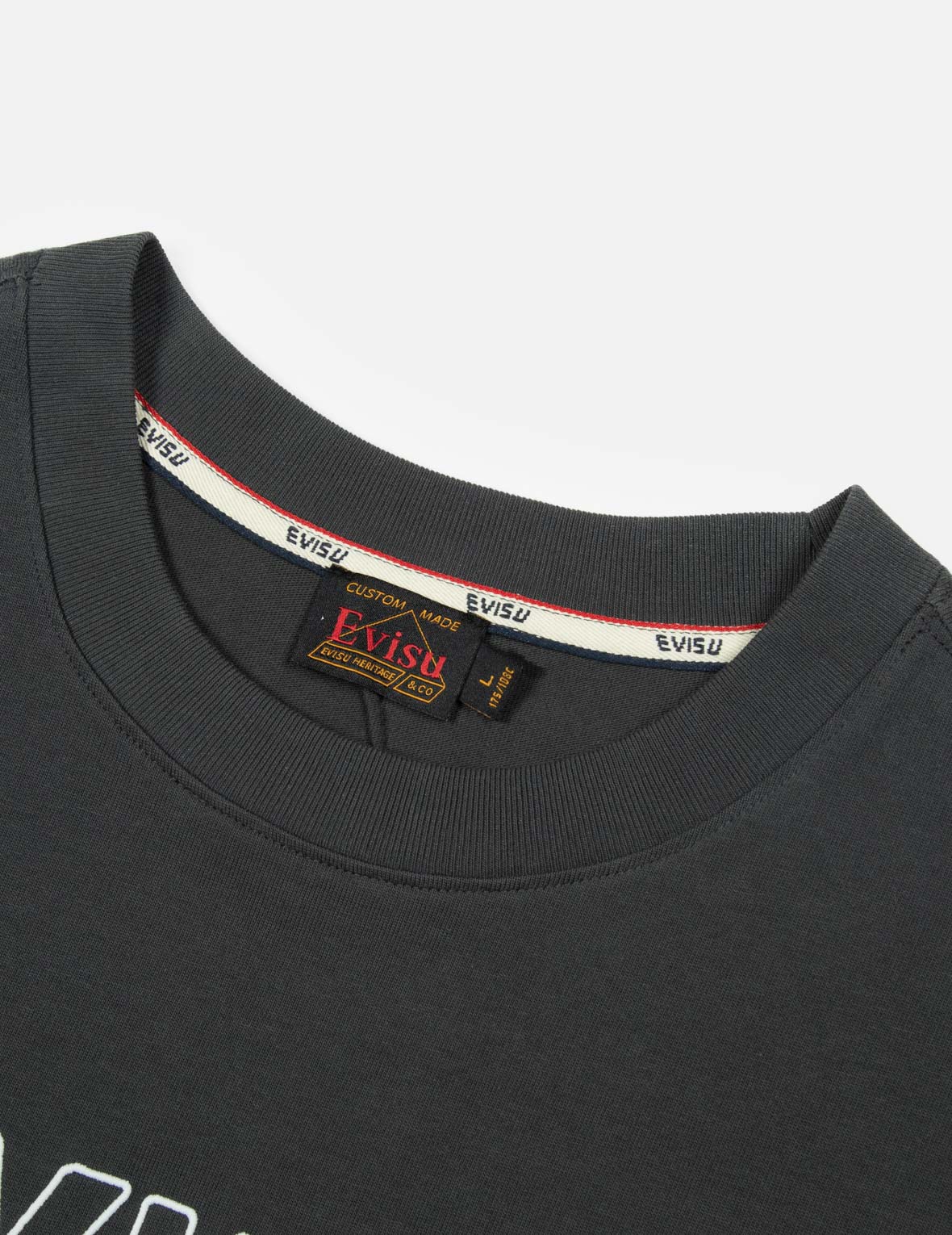 Logo Embroidery and "Soaring Seagull and Dancing Carp" Print Relax Fit T-shirt