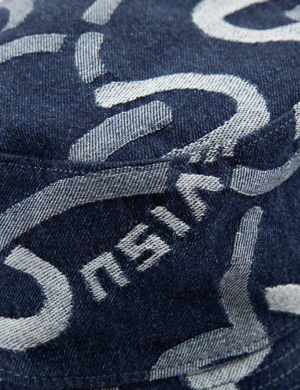 Allover Seagull Jacquard Denim Bucket Hat