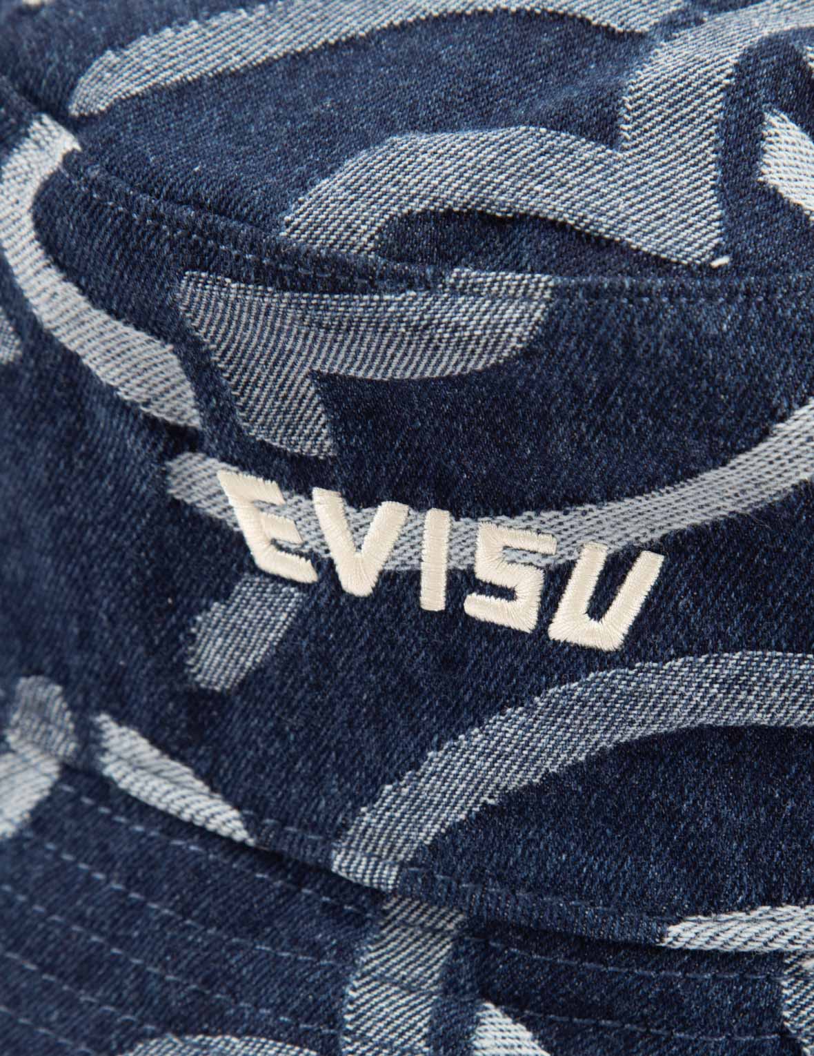 Allover Seagull Jacquard Denim Bucket Hat