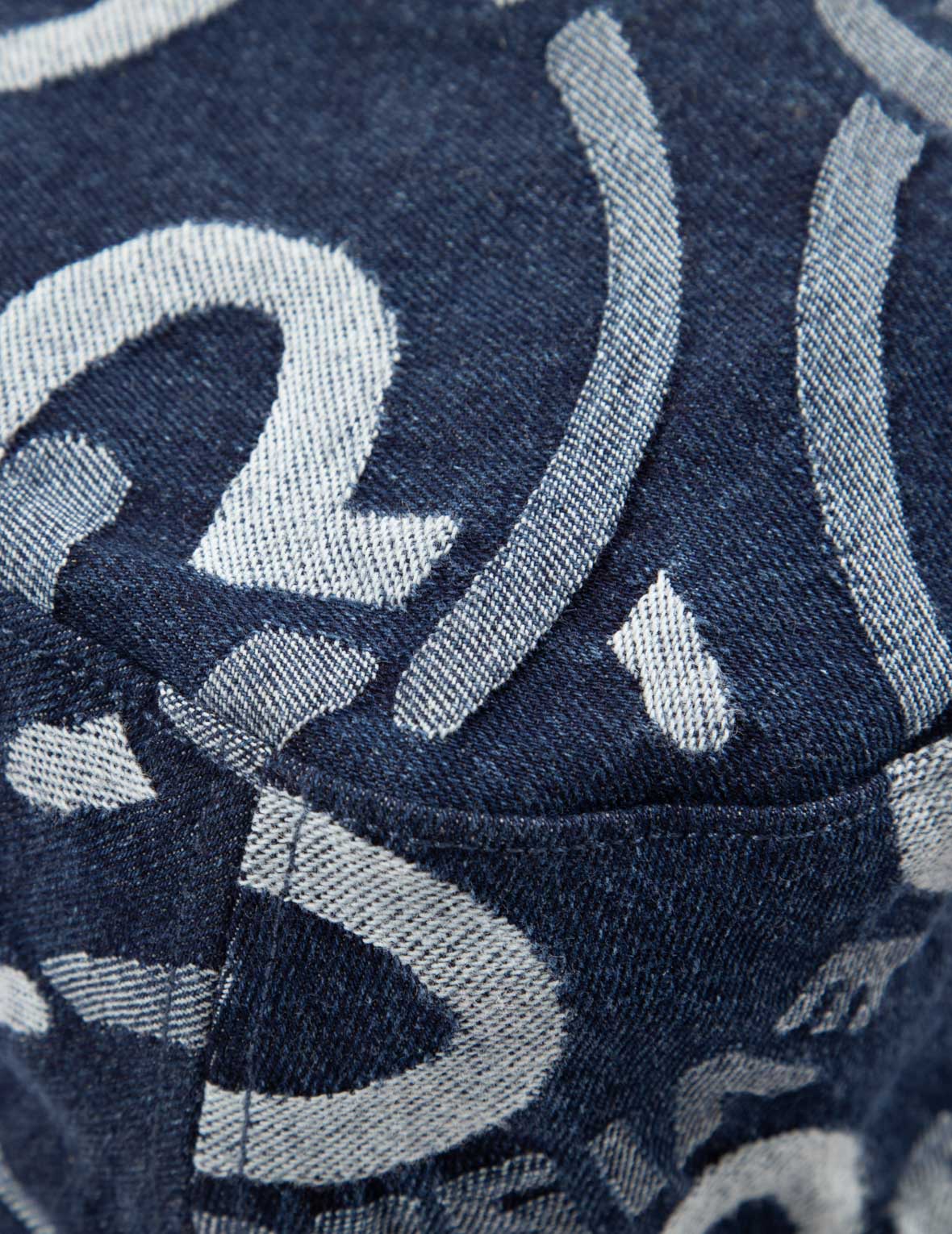 Allover Seagull Jacquard Denim Bucket Hat