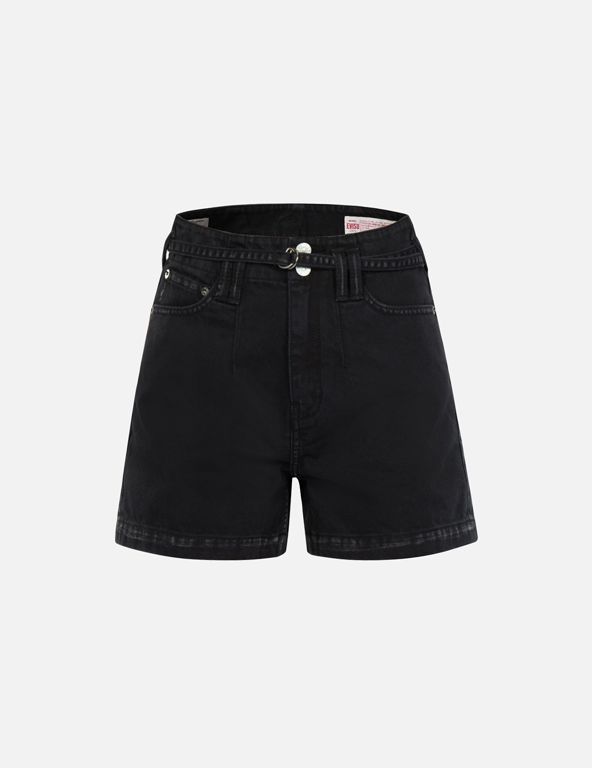 Seagull and 3D Logo Embroidery Denim Shorts