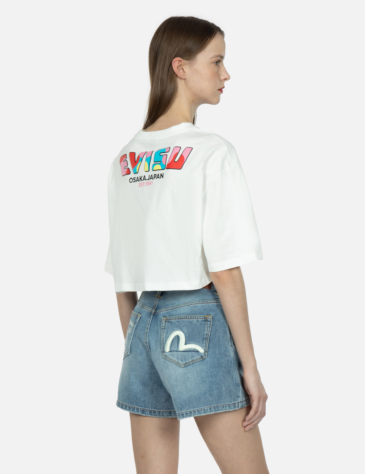 Logo Print Cropped T-shirt