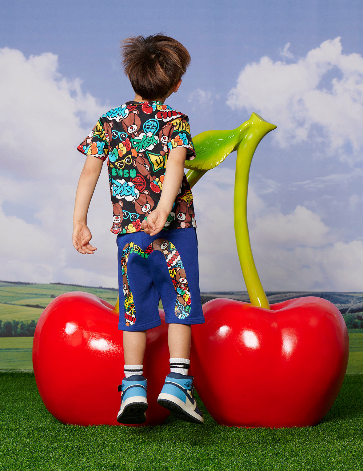 Graffiti Style Multi-Print Regular Fit T-shirt
