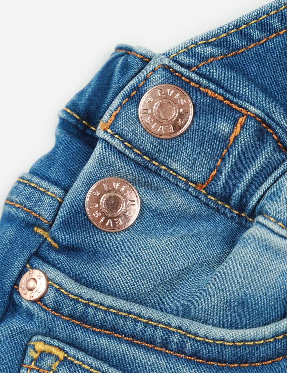 Multi-Pocket and Daicock Print Regular Fit Dungaree Denim Dress